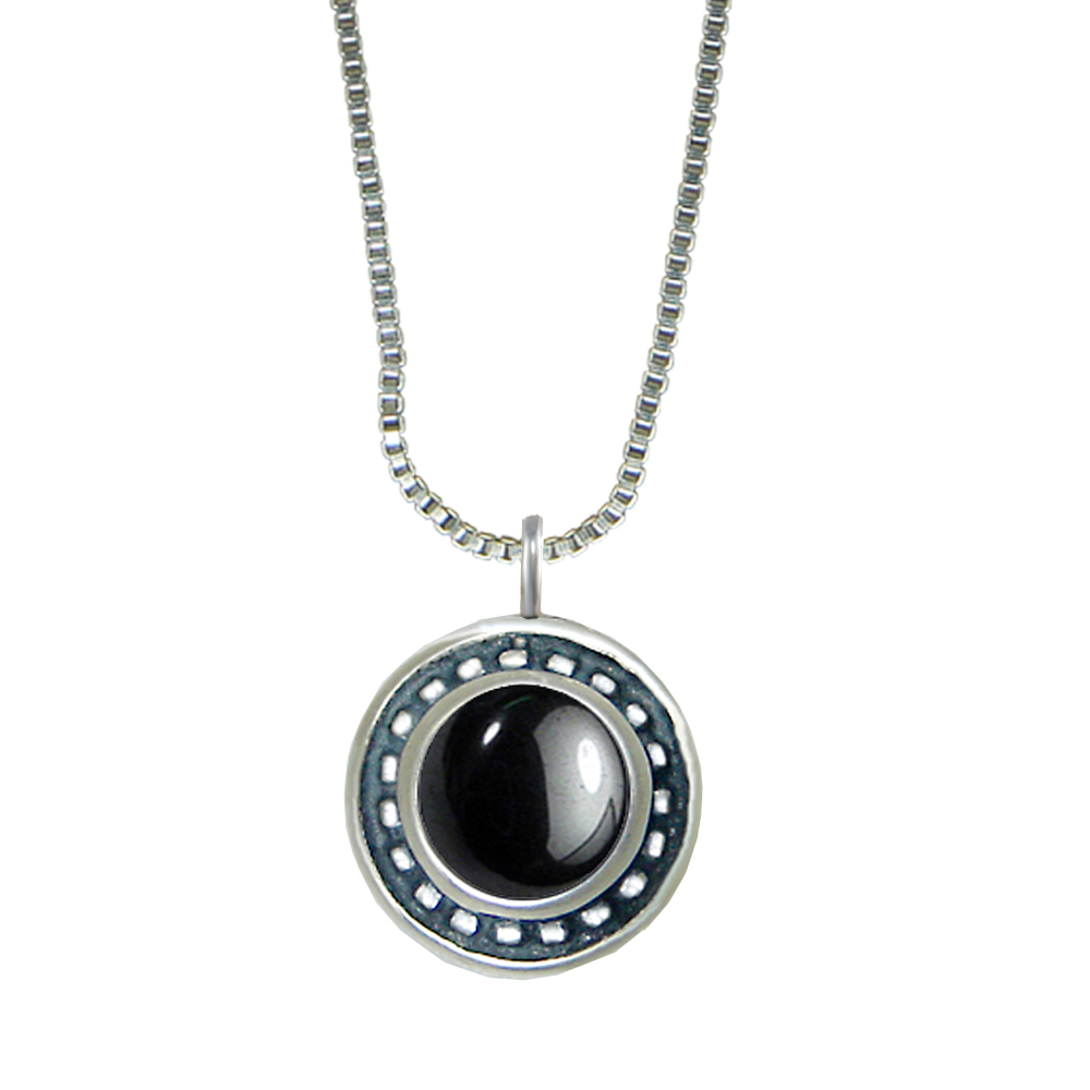 Sterling Silver Little Hematite Pendant Necklace